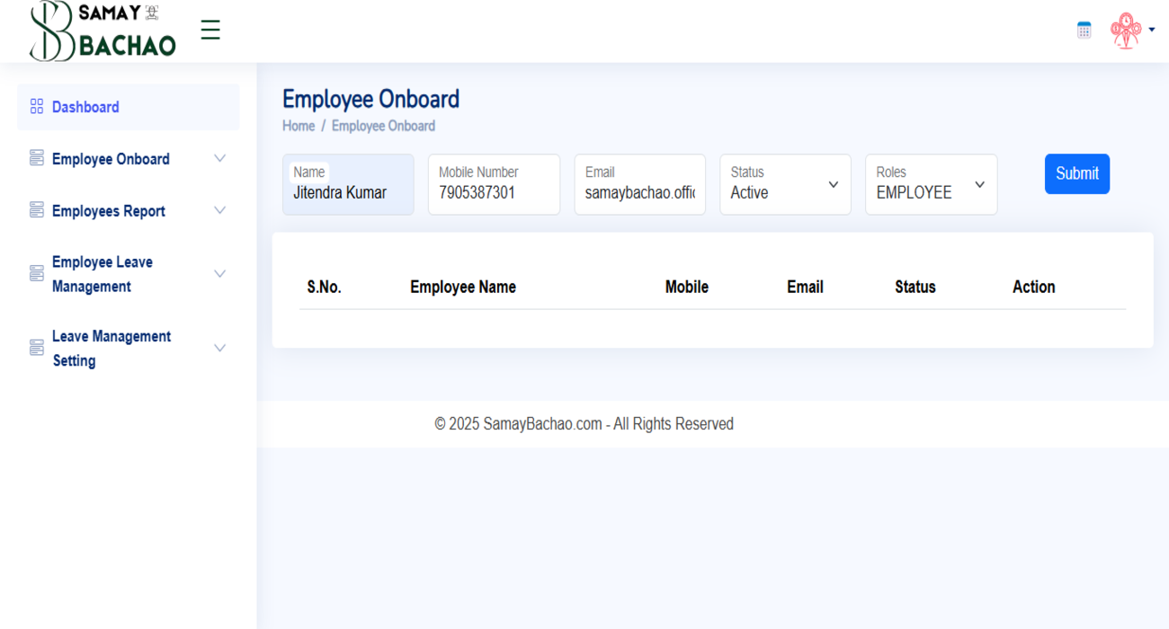 SamayBachao Dashboard 3